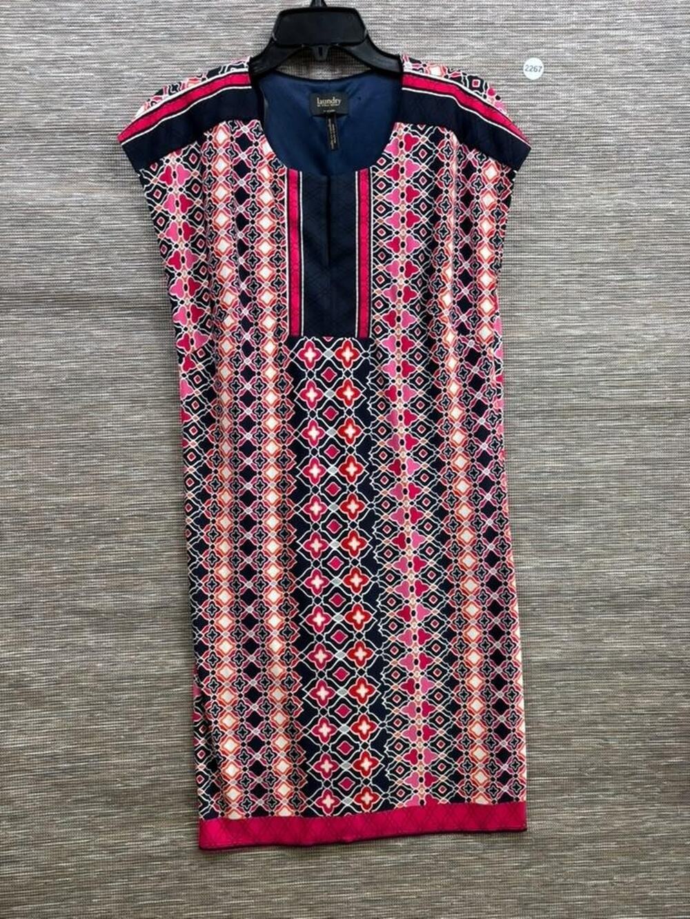 Laundry By Shelli Segal Dress Womens Size XS Multicolor Geometric Shift Jersey